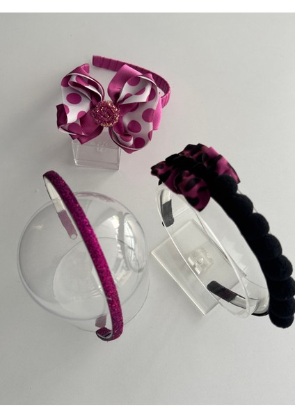 Kız Çocukları Için Sevimli 3'lü Saç Taçı Seti – Desenli ve Canlı Tasarımlar