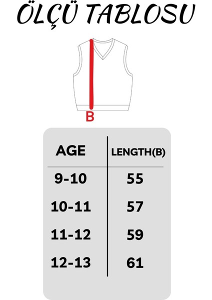 Kız Çocuk Kırmızı Süveter Kaşkorse V Yakalı Kolsuz Triko indirimleri