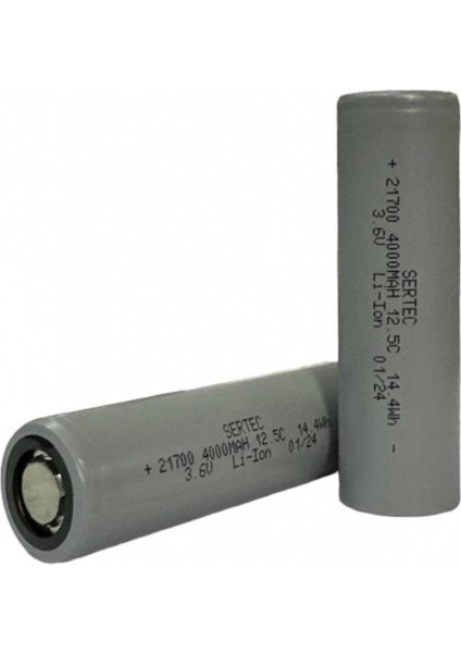 INR21700 3.7V 4000 Mah 12.5c Li-Ion Şarjlı Pil (7272)