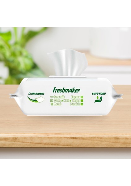 Karbonat ve Beyaz Sirke Katkılı Yüzey Temizlik Islak Havlusu - 100'LÜ 3 Paket modelleri