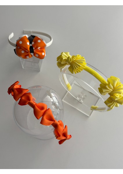 Kız Çocukları Için Sevimli 3'lü Saç Taçı Seti – Desenli ve Canlı Tasarımlar modelleri