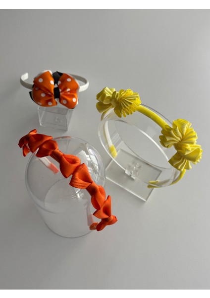 Kız Çocukları Için Sevimli 3'lü Saç Taçı Seti – Desenli ve Canlı Tasarımlar fırsatları