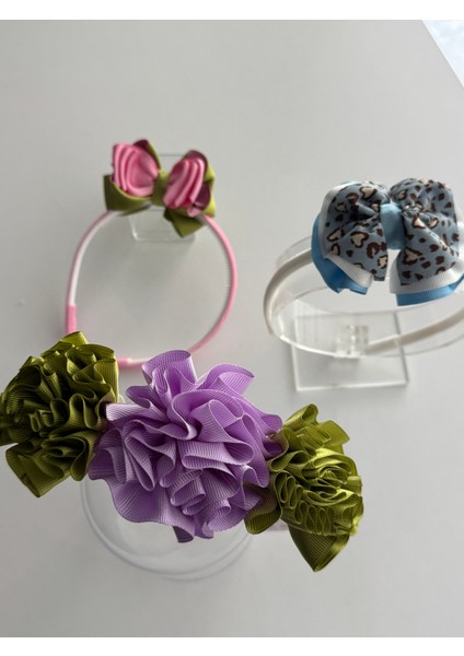 Kız Çocukları Için Sevimli 3'lü Saç Taçı Seti – Desenli ve Canlı Tasarımlar