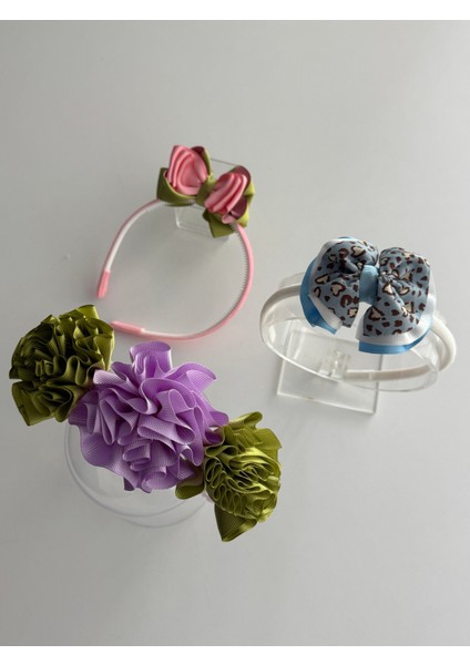 Kız Çocukları Için Sevimli 3'lü Saç Taçı Seti – Desenli ve Canlı Tasarımlar