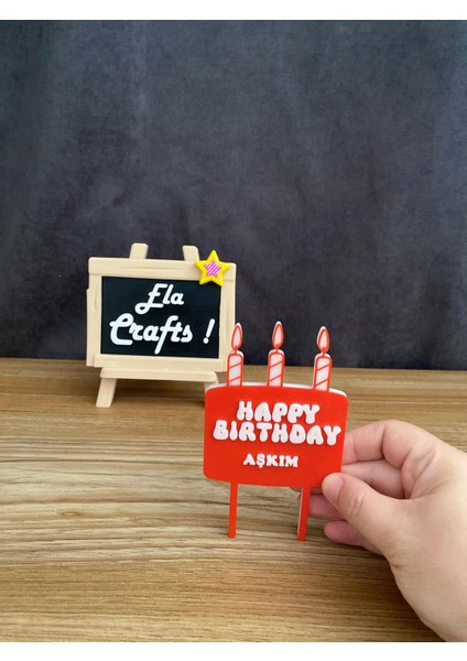 3D “happy Birthday Aşkım” Yazılı Pasta Süsü – Doğum Günü Parti Dekoru fiyatları