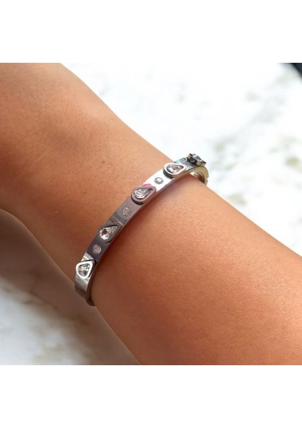 Damla Taşlı Şık Kadın Çelik Kelepçe fiyatları