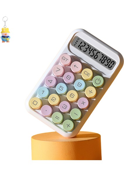Klavye Hesap Makinesi Ofis 10 Haneli Mekanik Hesap Makinesi Sevimli Şeker Renkli Öğrenci Hesap Makinesi (Yurt Dışından)
