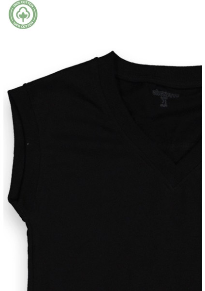 Kız Çocuk Kaşkorse V Yakalı Kolsuz Süveter - Çocuk Giyim modelleri