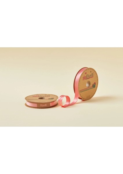 Biye Saten Katlı 063 Mercan 2 cm 25 Metre %100 Polyester