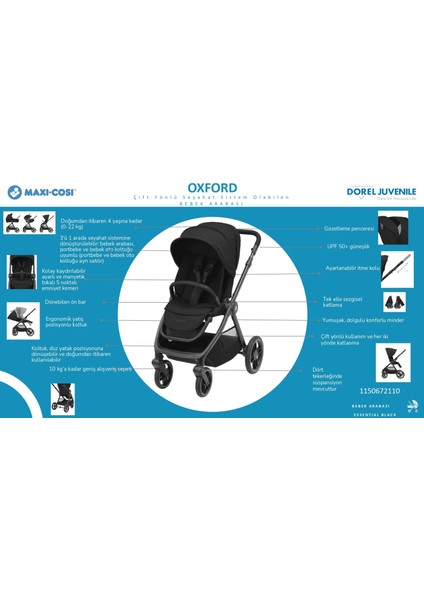 Oxford-Pebble 360 Pro Çift Yönlü Seyahat Sistem Bebek Arabası Twillic Black fırsatları