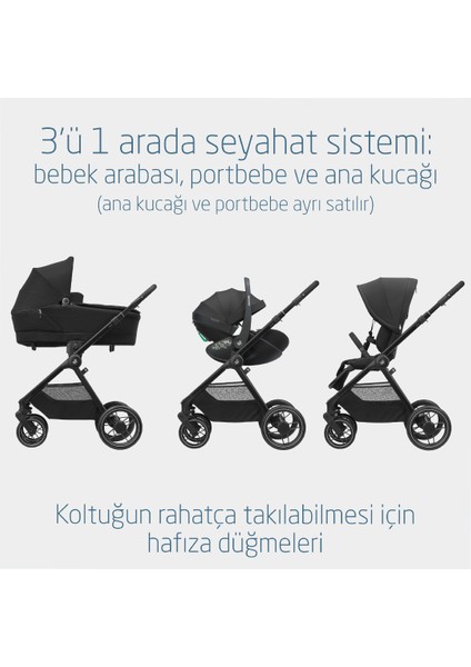 Oxford-Pebble 360 Pro Çift Yönlü Seyahat Sistem Bebek Arabası Twillic Black