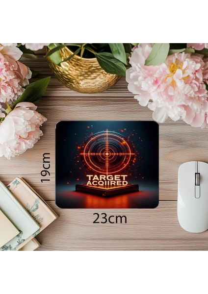 Askeri Stil ve Crosshair Tasarımı Mouse Pad - 19X23 cm 2 mm Dikdörtgen Ithal Baskılı Mouse Pad
