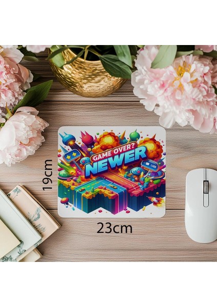 Esprili ve Canlı Renkli Gamer Mouse Pad - 19X23 cm 2 mm Dikdörtgen Ithal Baskılı Mouse Pad