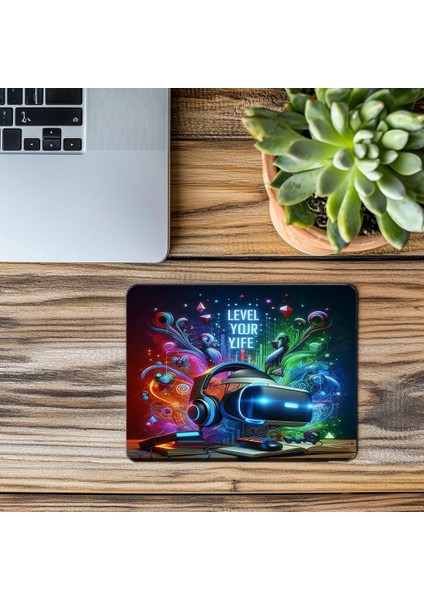 Hayatını Level Atla Mousepad – Gamer Tarzı - 19X23 cm 2 mm Dikdörtgen Ithal Baskılı Mouse Pad modelleri