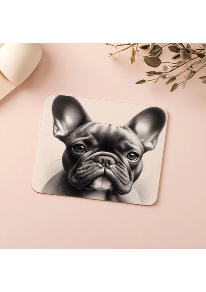 Kısa Kulaklı Köpek Portresi Mouse Pad - 19X23 cm 2 mm Dikdörtgen Ithal Baskılı Mouse Pad indirimleri