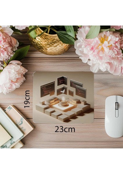 Kod Panel Çemberinde Kahve Kupası Mousepad - 19X23 cm 2 mm Dikdörtgen Ithal Baskılı Mouse Pad