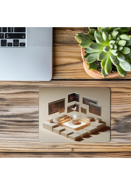Kod Panel Çemberinde Kahve Kupası Mousepad - 19X23 cm 2 mm Dikdörtgen Ithal Baskılı Mouse Pad modelleri