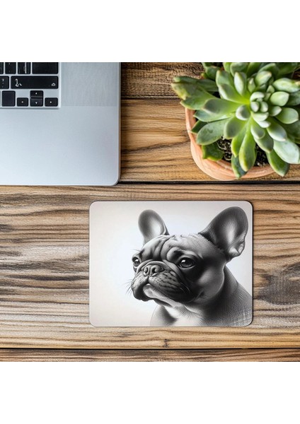Karakalem Bulldog Temalı Mousepad - 19X23 cm 2 mm Dikdörtgen Ithal Baskılı Mouse Pad modelleri