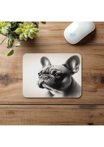 Karakalem Bulldog Temalı Mousepad - 19X23 cm 2 mm Dikdörtgen Ithal Baskılı Mouse Pad fırsatları