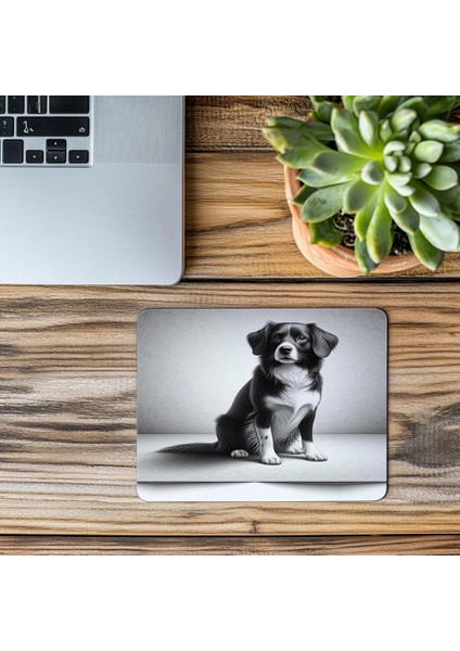 Mat Dokulu Karakalem Köpek Tasarımı - 19X23 cm 2 mm Dikdörtgen Ithal Baskılı Mouse Pad modelleri
