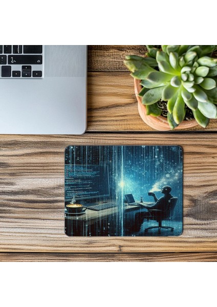 Geleceğe Dönük Kod Temalı Masaüstü Mousepad - 19X23 cm 2 mm Dikdörtgen Ithal Baskılı Mouse Pad modelleri