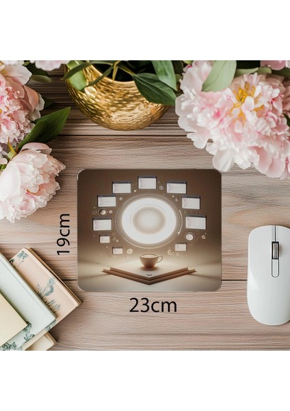 Yüzen Kod Editörleri ve Fincanlı Mousepad - 19X23 cm 2 mm Dikdörtgen Ithal Baskılı Mouse Pad