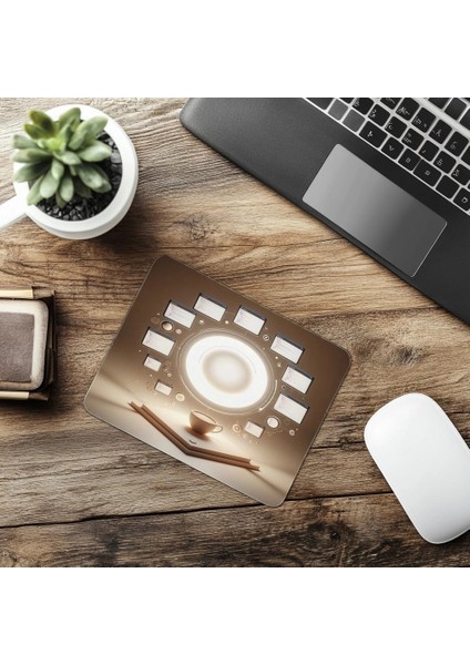 Yüzen Kod Editörleri ve Fincanlı Mousepad - 19X23 cm 2 mm Dikdörtgen Ithal Baskılı Mouse Pad