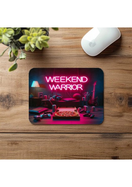 Piksel Stil Enerjik Mousepad – Weekend - 19X23 cm 2 mm Dikdörtgen Ithal Baskılı Mouse Pad fırsatları