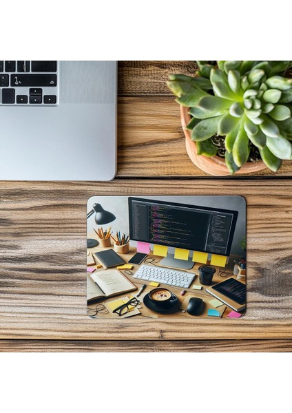 Post-It ve Kod Parçacıklı Geliştirici Mouse Pad - 19X23 cm 2 mm Dikdörtgen Ithal Baskılı Mouse Pad modelleri