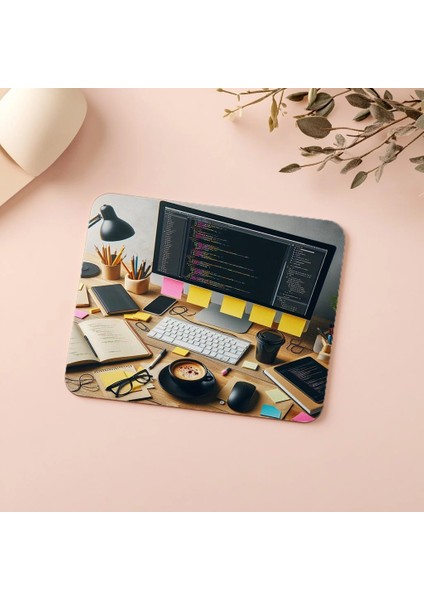 Post-It ve Kod Parçacıklı Geliştirici Mouse Pad - 19X23 cm 2 mm Dikdörtgen Ithal Baskılı Mouse Pad indirimleri