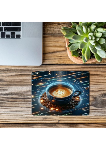 3D Kod Akışıyla Espresso Mousepad Tasarımı - 19X23 cm 2 mm Dikdörtgen Ithal Baskılı Mouse Pad modelleri
