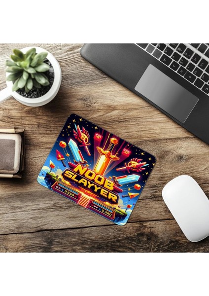 Fps Tarzı Gamer Mouse Pad – Noob Avcısı - 19X23 cm 2 mm Dikdörtgen Ithal Baskılı Mouse Pad
