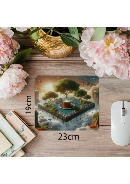 Kod Çipli Yüzen Ada Mousepad – Fantezi Stil - 19X23 cm 2 mm Dikdörtgen Ithal Baskılı Mouse Pad