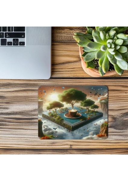 Kod Çipli Yüzen Ada Mousepad – Fantezi Stil - 19X23 cm 2 mm Dikdörtgen Ithal Baskılı Mouse Pad modelleri