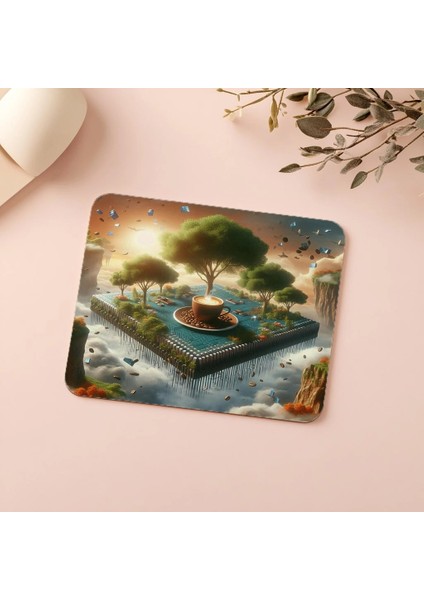 Kod Çipli Yüzen Ada Mousepad – Fantezi Stil - 19X23 cm 2 mm Dikdörtgen Ithal Baskılı Mouse Pad indirimleri