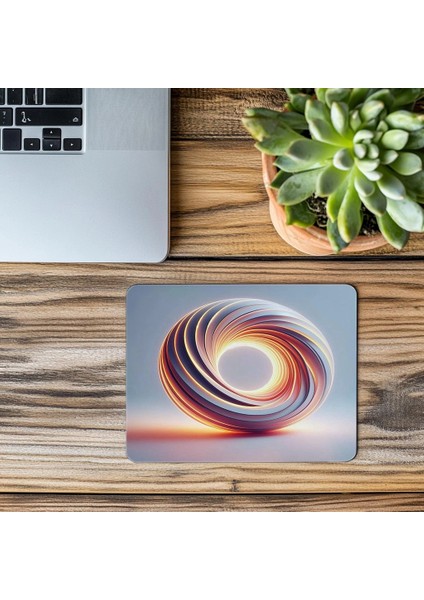 Minimal Donut Formu ile Modern Mouse Pad - 19X23 cm 2 mm Dikdörtgen Ithal Baskılı Mouse Pad modelleri