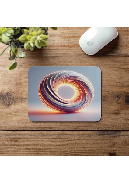 Minimal Donut Formu ile Modern Mouse Pad - 19X23 cm 2 mm Dikdörtgen Ithal Baskılı Mouse Pad fırsatları