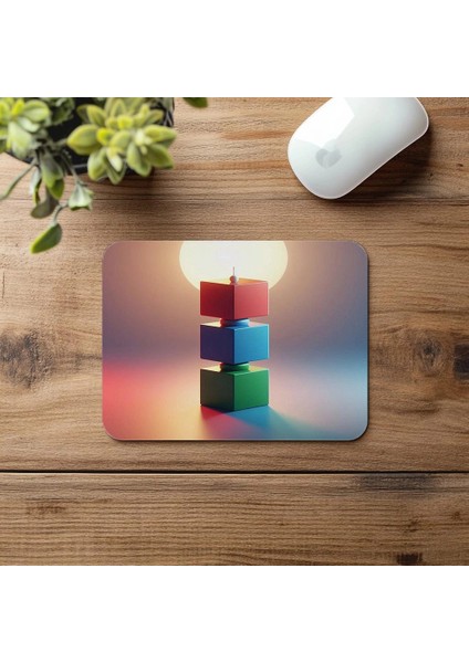 Rgb Tonlu Renkli Blok Mouse Pad - 19X23 cm 2 mm Dikdörtgen Ithal Baskılı Mouse Pad fırsatları