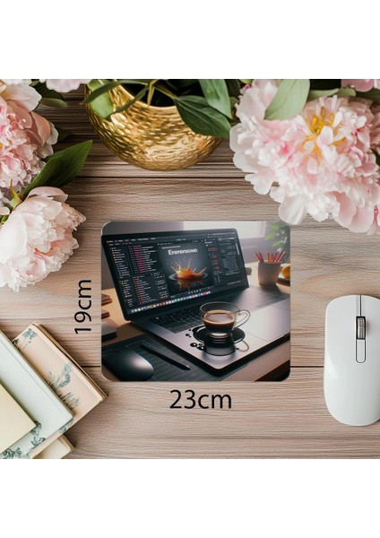 Mousepad Üzerinde Css Animasyonlu Ekran - 19X23 cm 2 mm Dikdörtgen Ithal Baskılı Mouse Pad