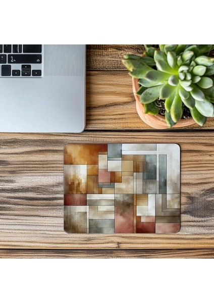 Renk Katmanlarıyla Geometrik Mousepad - 19X23 cm 2 mm Dikdörtgen Ithal Baskılı Mouse Pad modelleri