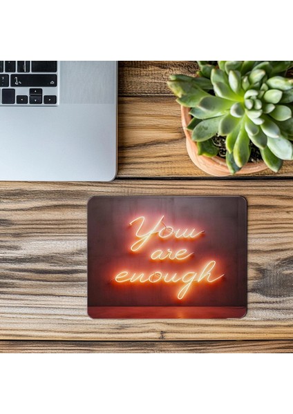 Duygusal Neon Yazı Tasarımı Mouse Pad - 19X23 cm 2 mm Dikdörtgen Ithal Baskılı Mouse Pad modelleri