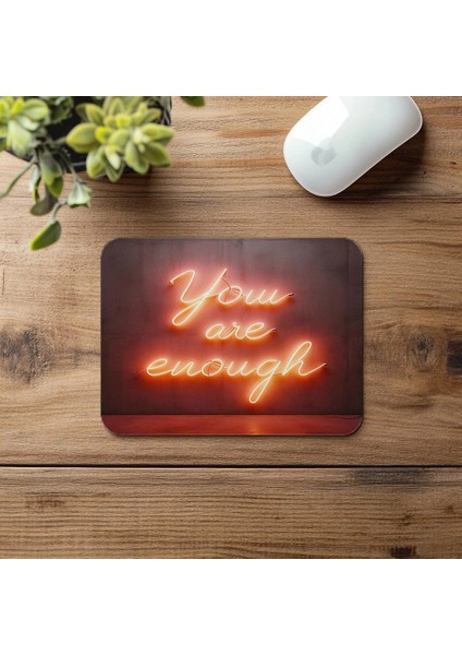 Duygusal Neon Yazı Tasarımı Mouse Pad - 19X23 cm 2 mm Dikdörtgen Ithal Baskılı Mouse Pad fırsatları
