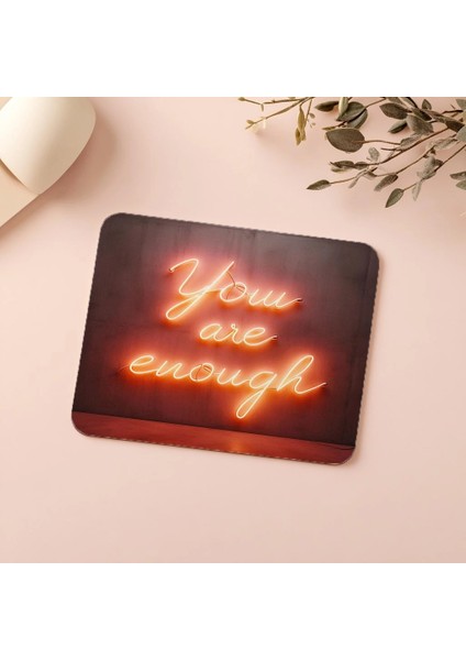 Duygusal Neon Yazı Tasarımı Mouse Pad - 19X23 cm 2 mm Dikdörtgen Ithal Baskılı Mouse Pad indirimleri