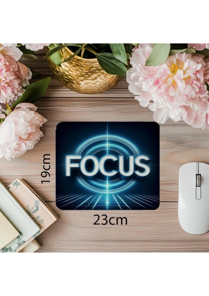 Fütüristik Görünümlü Focus Mouse Pad - 19X23 cm 2 mm Dikdörtgen Ithal Baskılı Mouse Pad