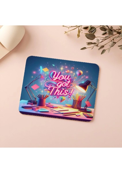 Esin Veren 3D Mouse Pad – You Got This! - 19X23 cm 2 mm Dikdörtgen Ithal Baskılı Mouse Pad indirimleri