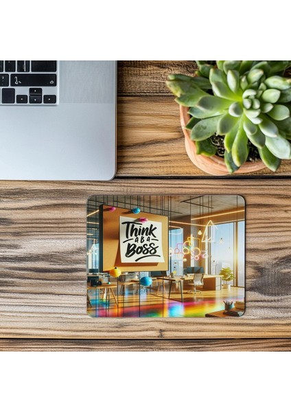 Parlak Neon Tasarım – Boss Mode Mouse Pad - 19X23 cm 2 mm Dikdörtgen Ithal Baskılı Mouse Pad modelleri