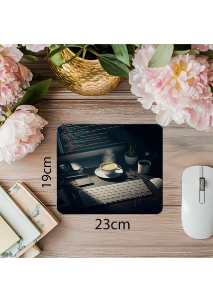 Sadece Kod Işığıyla Aydınlanan Mousepad - 19X23 cm 2 mm Dikdörtgen Ithal Baskılı Mouse Pad