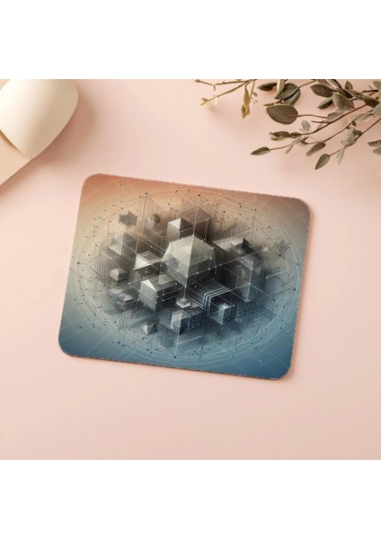 Çerçeveli Geometri ve Fade Efektiyle Mouse Pad - 19X23 cm 2 mm Dikdörtgen Ithal Baskılı Mouse Pad indirimleri