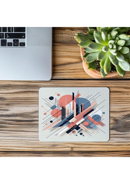 Ince Çubuklu Soyut Şekilli Mouse Pad - 19X23 cm 2 mm Dikdörtgen Ithal Baskılı Mouse Pad modelleri