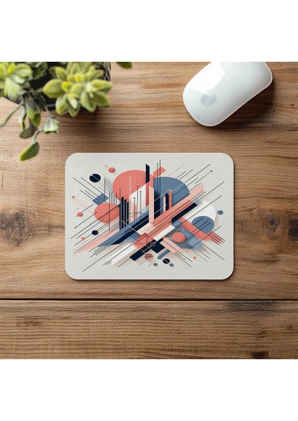 Ince Çubuklu Soyut Şekilli Mouse Pad - 19X23 cm 2 mm Dikdörtgen Ithal Baskılı Mouse Pad fırsatları